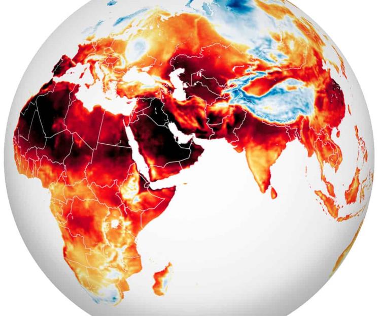 NASA publica mapa de los países más calientes; rompen récord