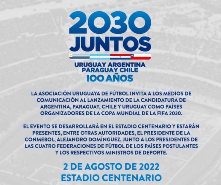 Uruguay, Argentina, Chile y Paraguay quieren Mundial 2030