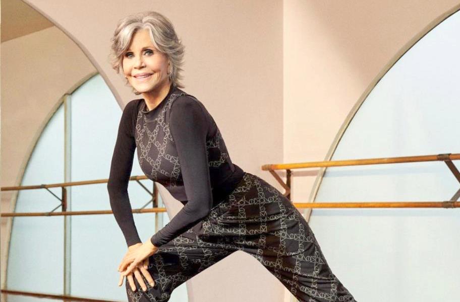 Regresa Jane Fonda al modelaje de ropa deportiva