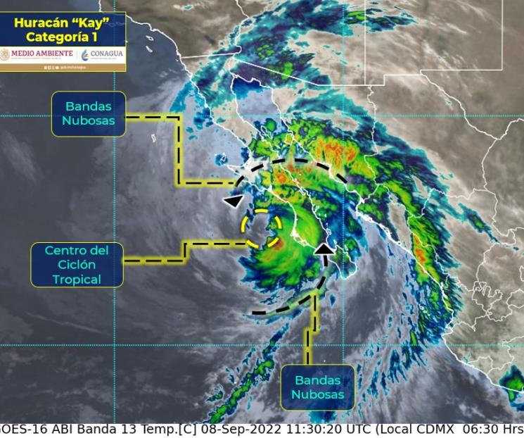 Continuarán lluvias en BCS y Sonora por huracán Kay