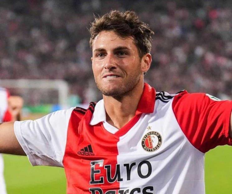 Marca gol Santi Giménez con el Feyenoord en Europa League 