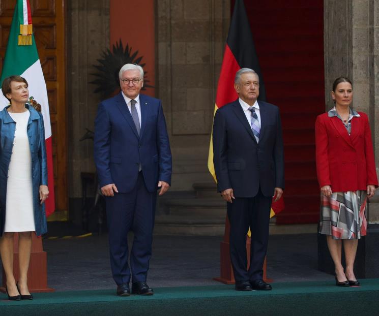 AMLO recibe en PN al presidente de Alemania