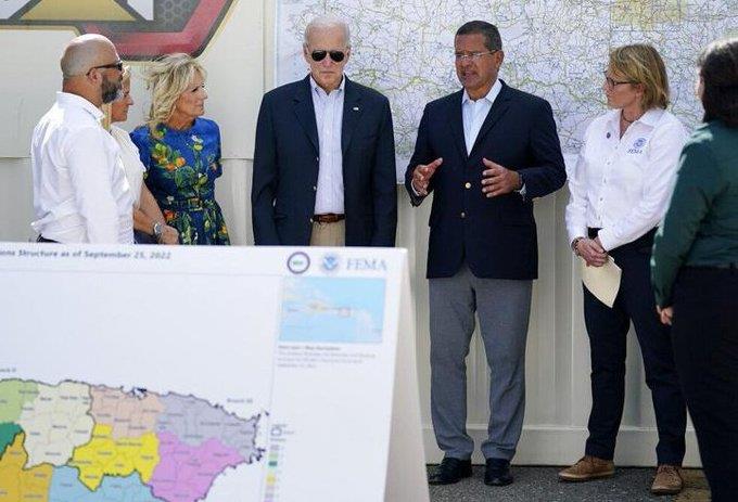 Llega Biden a Puerto Rico y promete ayuda