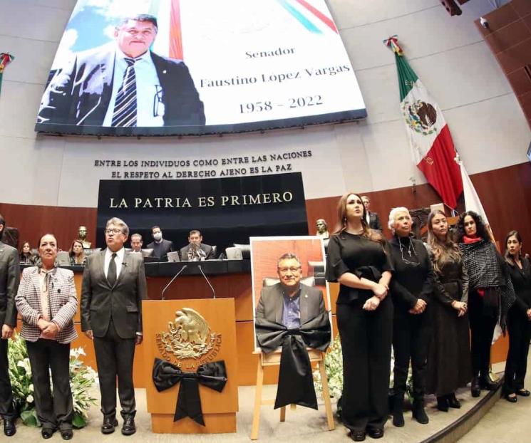 Rinden homenaje póstumo al senador Faustino López