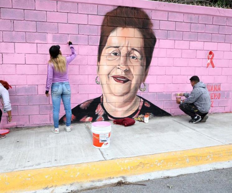 Celebra SN con mural Día Mundial contra el Cáncer de Mama