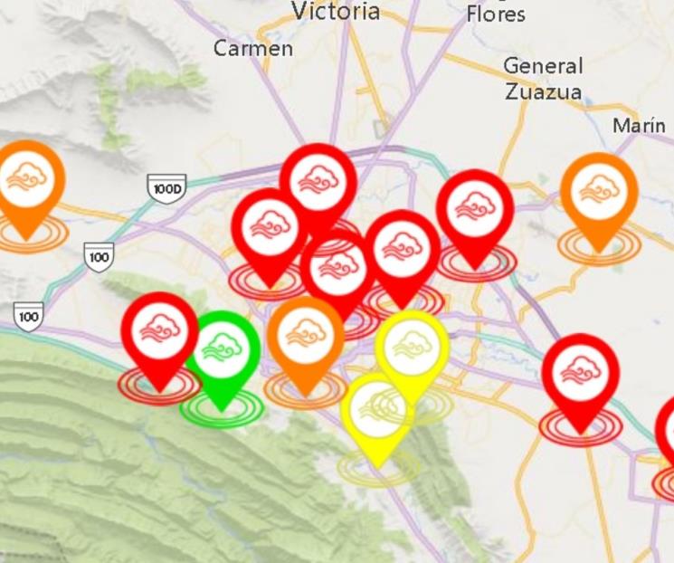 Se registra mala calidad de aire con 8 estaciones en rojo
