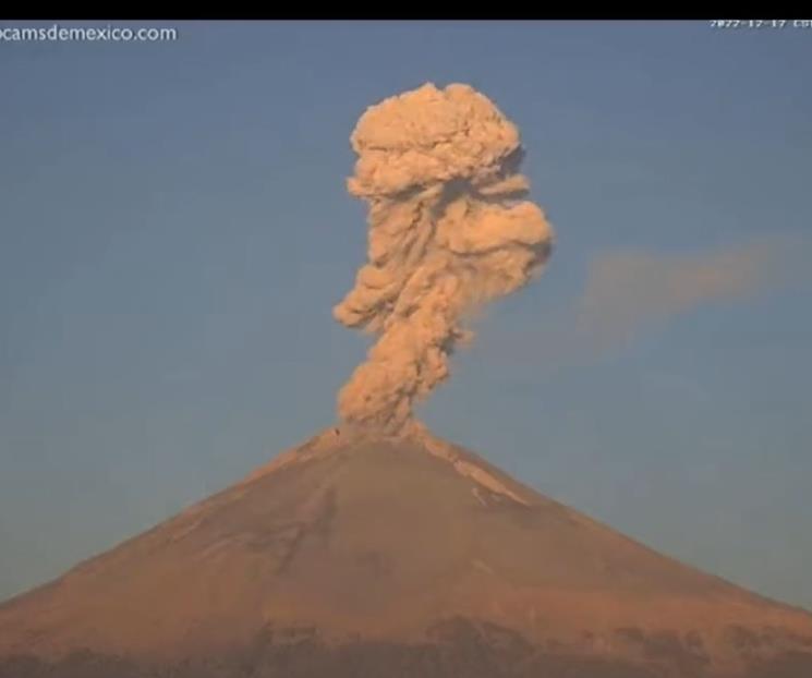 La explosión del volcán Popocatépetl este sábado