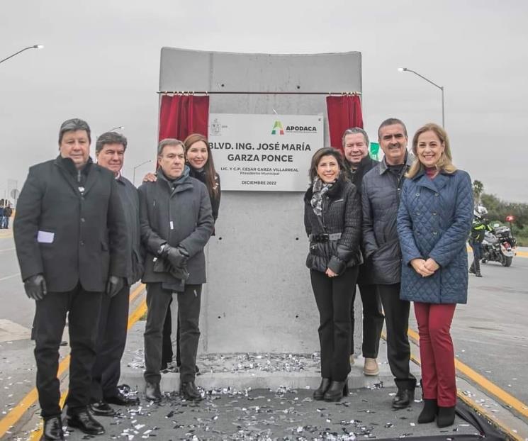 Inauguran en Apodaca el Bulevar Garza Ponce