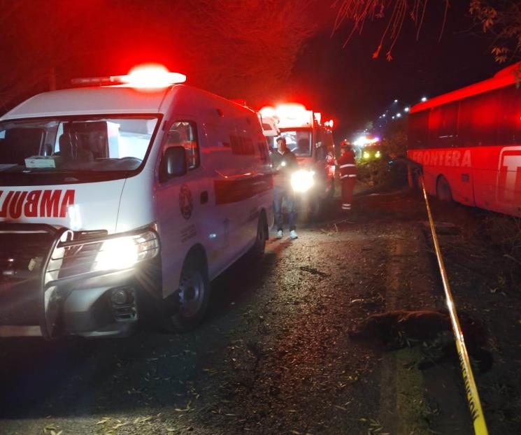 Muere conductor de autobús tras estrellarse en Montemorelos