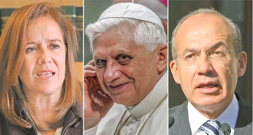 Calderón y Margarita Zavala lamentan muerte de Benedicto XVI