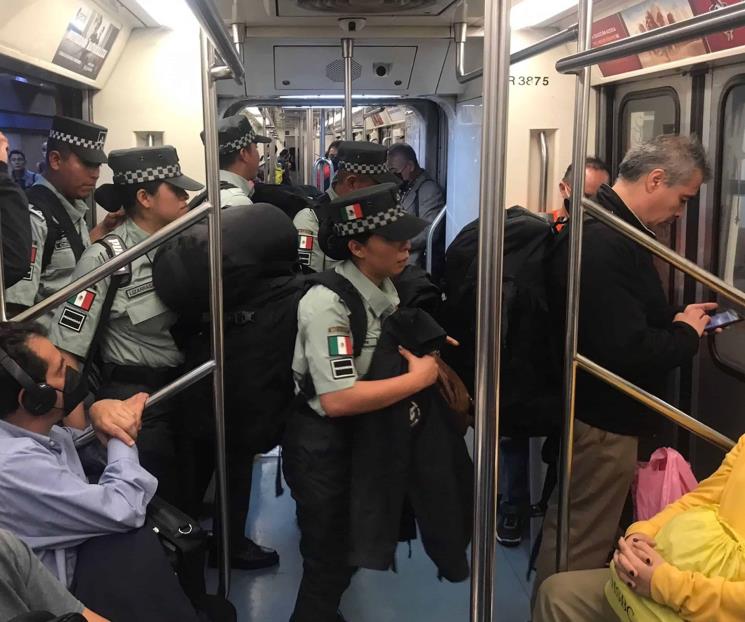 Cuestionan presencia de la Guardia Nacional en el Metro