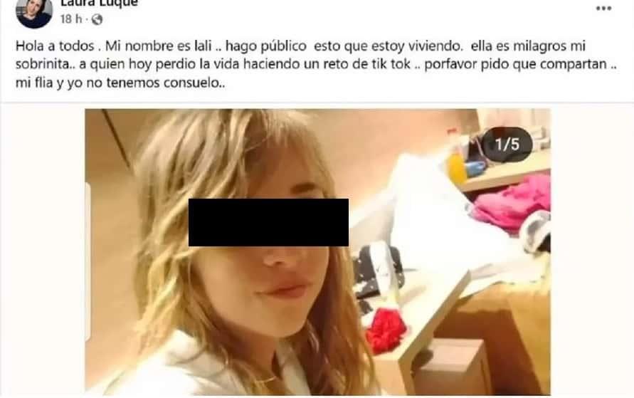 Muere una niña en Argentina por desafío viral de Tik Tok