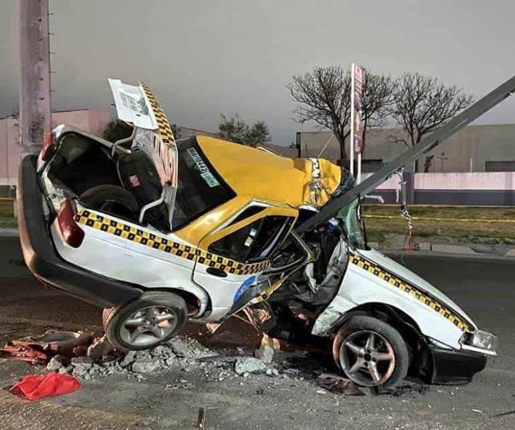 Muere taxista tras chocar en Apodaca