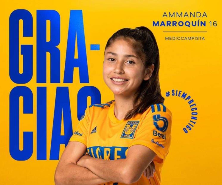 Confirma Tigres Femenil la salida de Amanda Marroquín