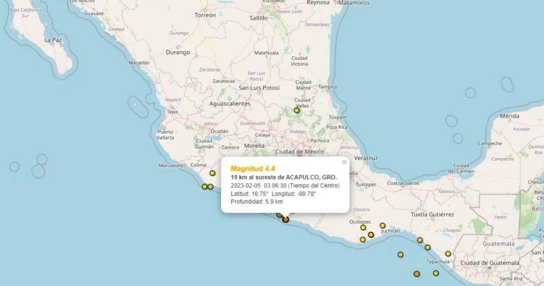 Sismo en Acapulco de 4.4 grados: fue una sacudida fuerte