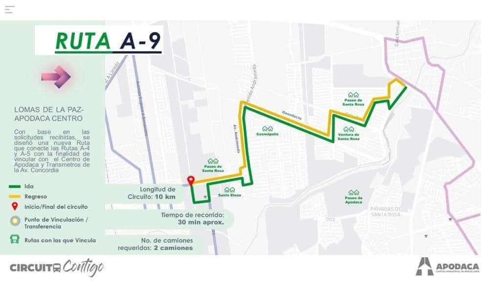 Incorpora Apodaca 2 nuevas rutas al Circuito Contigo