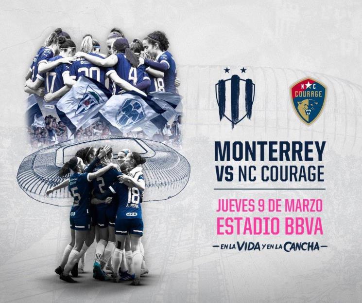 Tendrá Rayadas dos amistosos frente al NC Courage