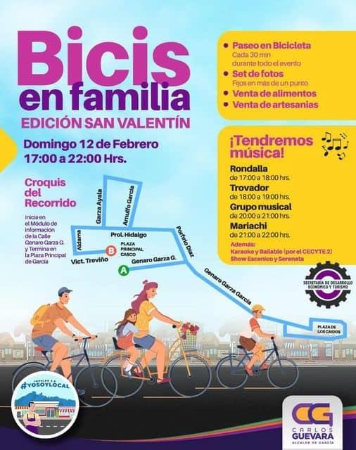 Invitan a celebrar Día de San Valentín con Bicis en Familia