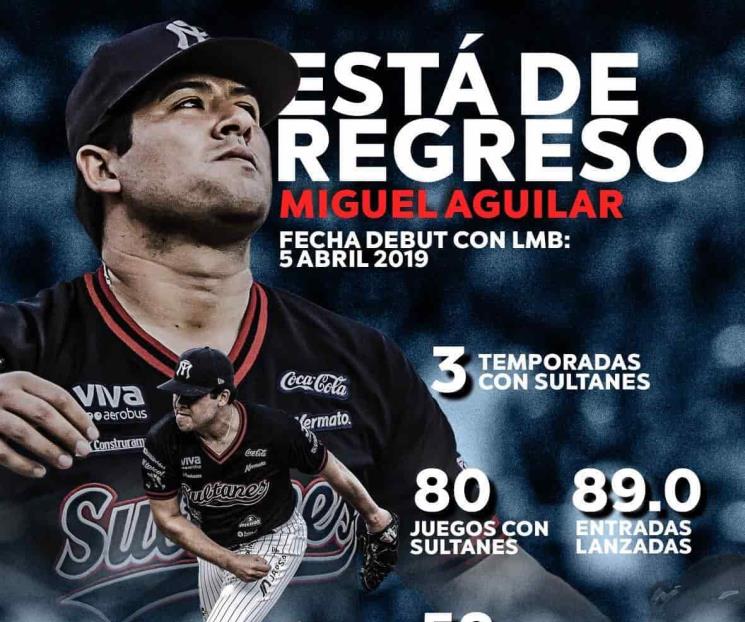 Se refuerzan los Sultanes con Miguel Aguilar