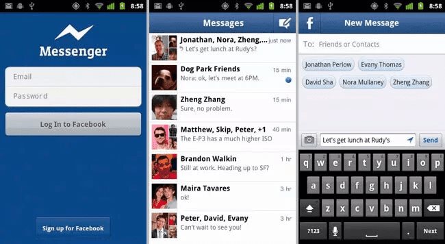 Messenger volverá a la app de Facebook