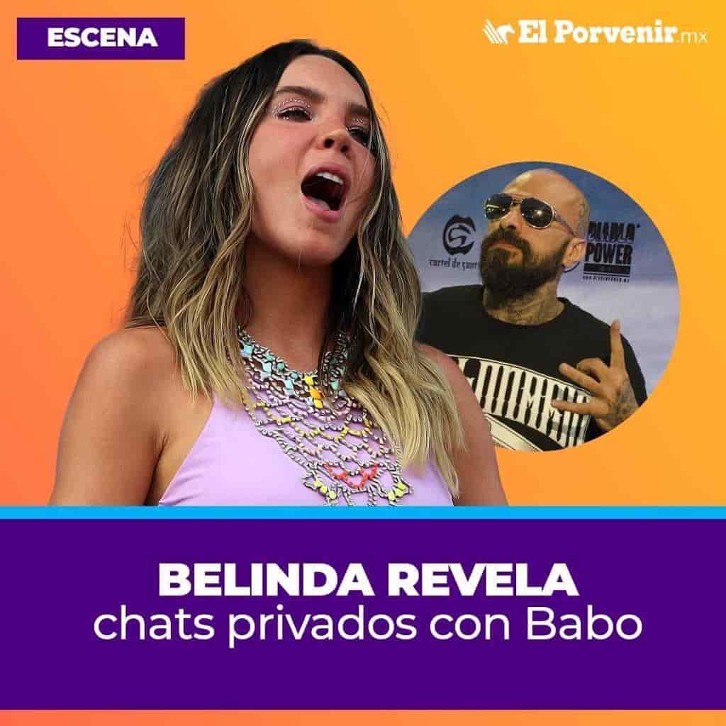 Belinda destapa chats privados con Babo, rapero regiomontano