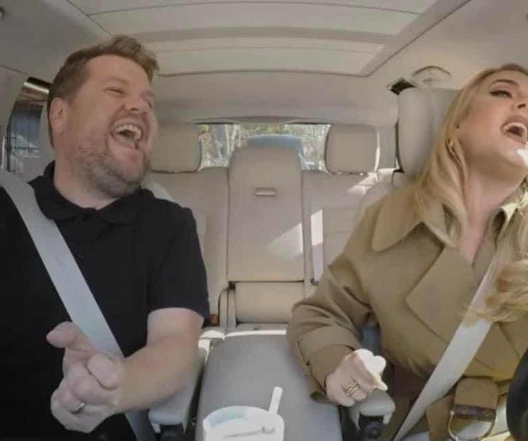 Corden y Adele protagonizan emotivo final de Carpool Karaoke