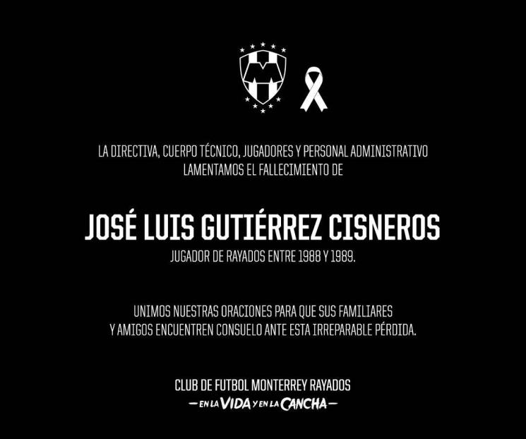 Fallece el ex-rayado José Luis Gutiérrez Cisneros