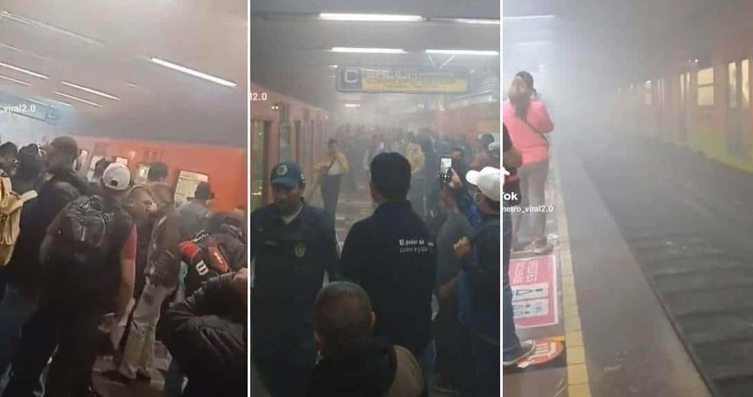 Captan humo en estación Centro Médico de Línea 3 del Metro