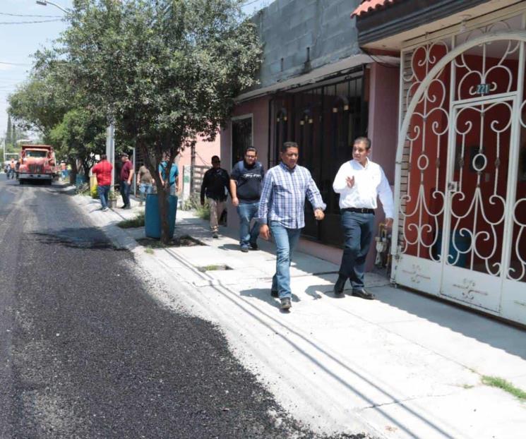 Pavimentan en Juárez 5 mil 500 metros cuadrados en 3 calles