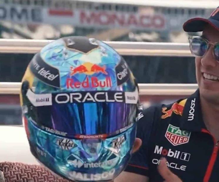 Estrenará Checo un casco nuevo para el GP de Mónaco
