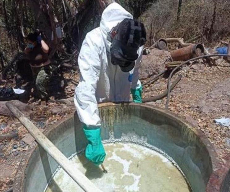 Desmantelan narcolaboratorio de metanfetaminas en Sinaloa