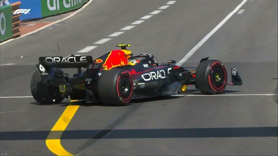 Choca Pérez en Mónaco y Verstappen hace la pole 