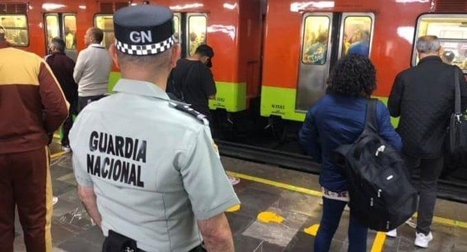 Guardia Nacional se mantiene en 30 estaciones del Metro
