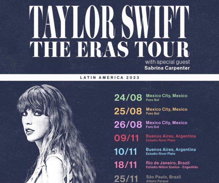 Taylor Swift anuncia conciertos en el Foro Sol de la CDMX