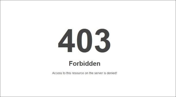 Cómo solucionar el error 403 Forbidden al navegar
