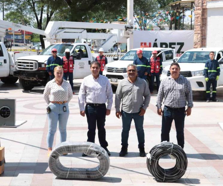 Refuerzan en Juárez área de alumbrado