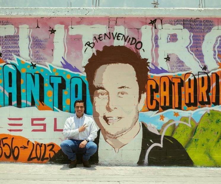 Realizan en Santa Catarina mural inspirado en Tesla