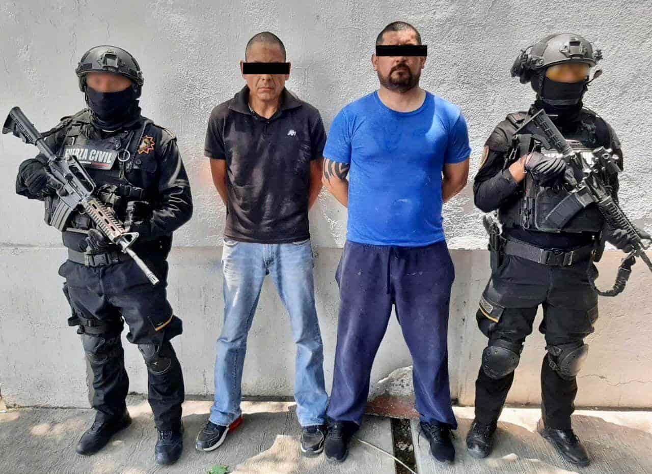 Fuerza Civil en coordinación con la Agencia Estatal de Investigaciones, lograron la aprehensión de tres presuntos integrantes de la delincuencia organizada.