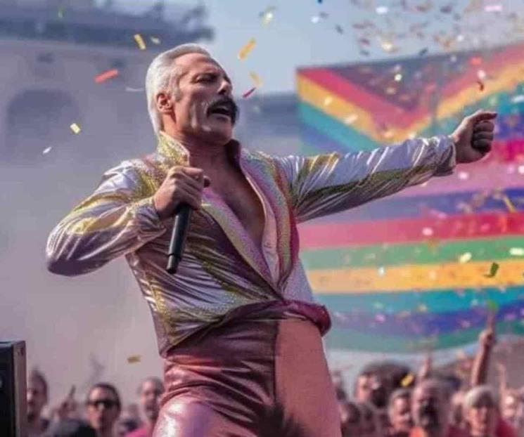 Revela IA como luciría Freddie Mercury en Pride Day