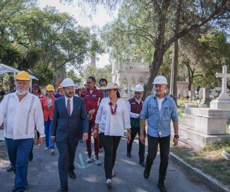 Remodelación de Panteón Civil de Dolores lleva 89% de avance