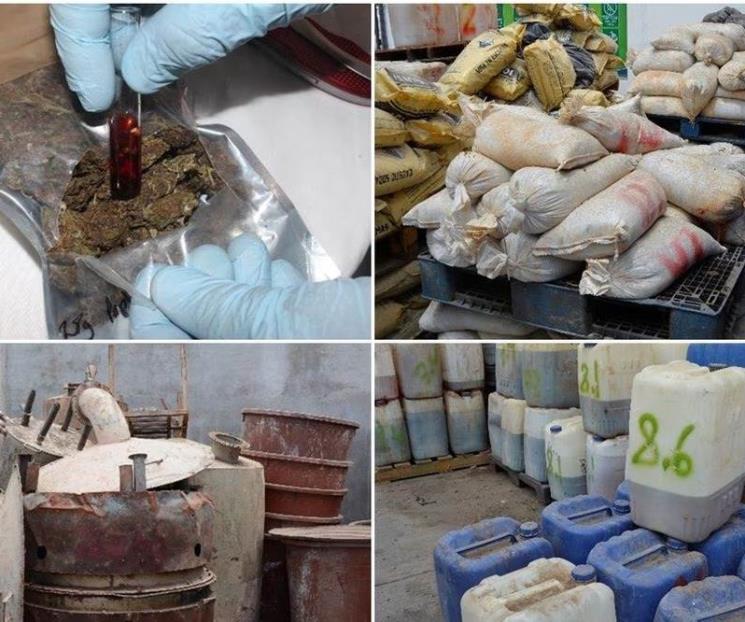 Destruyen en Sinaloa 35 toneladas de narcóticos y fentanilo
