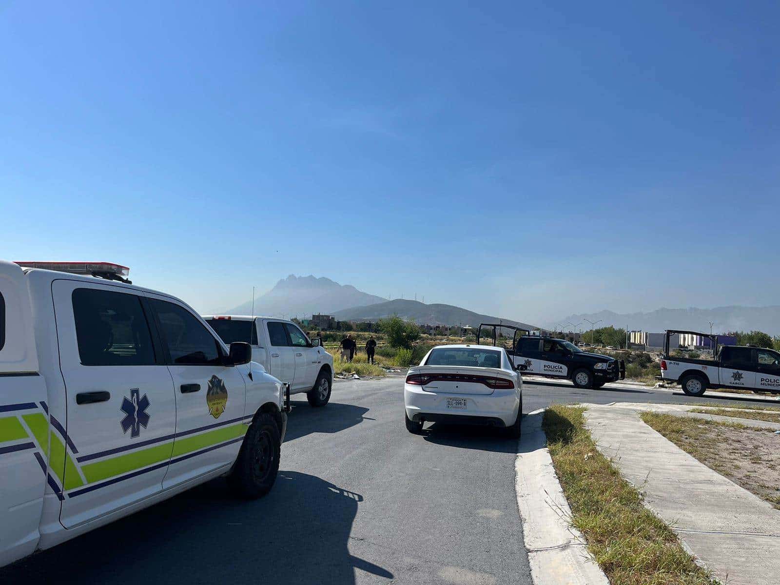 El cadáver de un hombre calcinado fue encontrado en la Colonia San Blas, municipio de García.