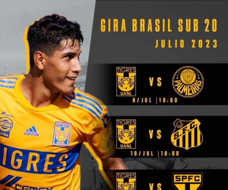 Tigres Sub-20 tendrá una gira por Brasil