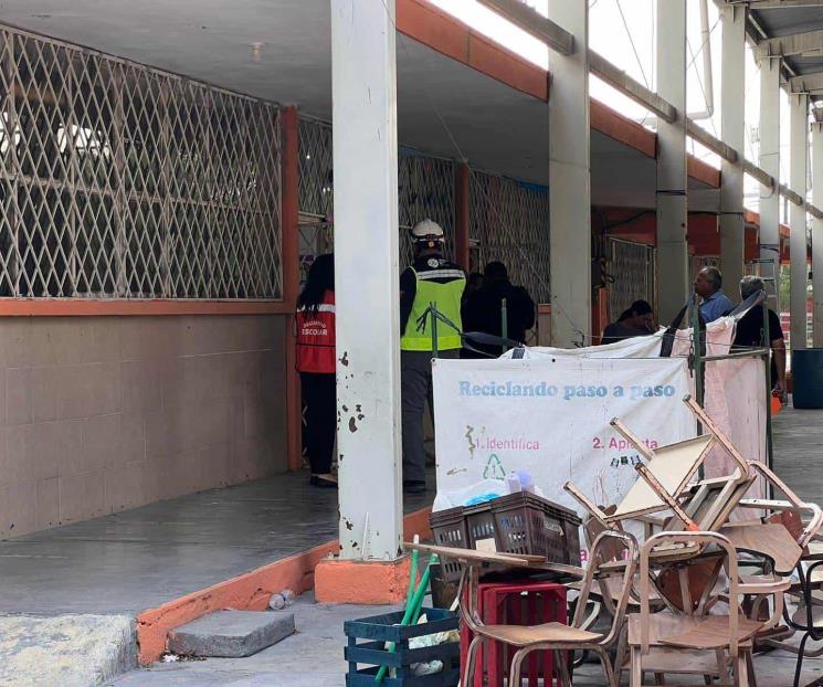 Cae techo de escuela y lesiona a cuatro niños en Escobedo