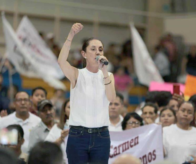 Arropan más de 3 mil a Claudia Sheinbaum en Nuevo León