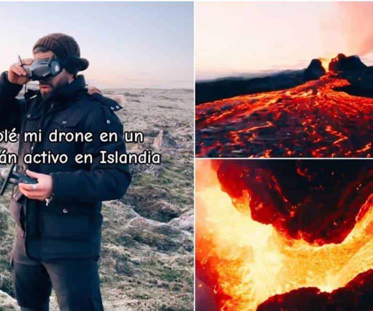 Influencer capta imágenes de volcán activo en Islandia