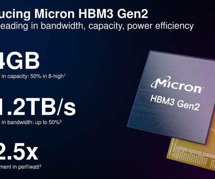 Micron presenta su nueva memoria HBM3 Gen2 de 24 GB