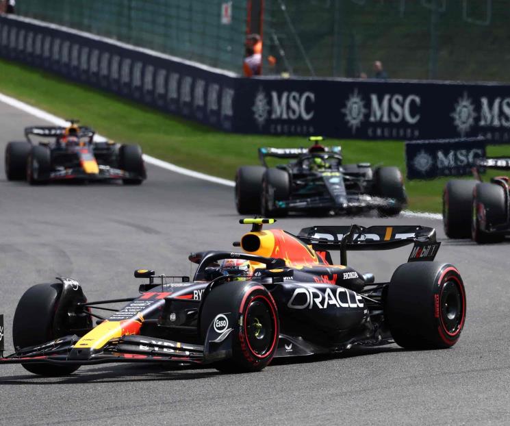 Sube Checo Pérez a podio en GP de Bélgica; Verstappen gana