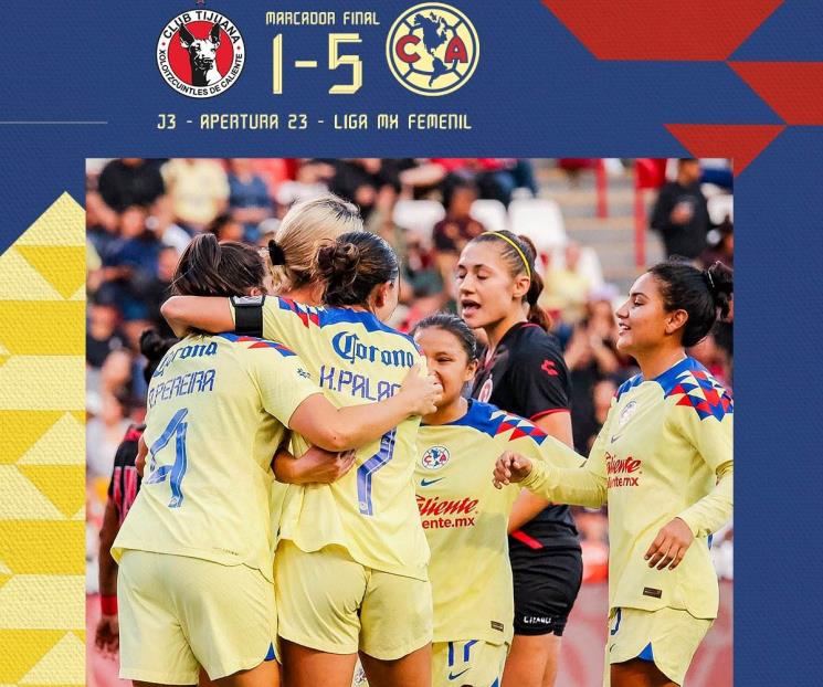 América golea y toman liderato en la Liga MX Femenil
