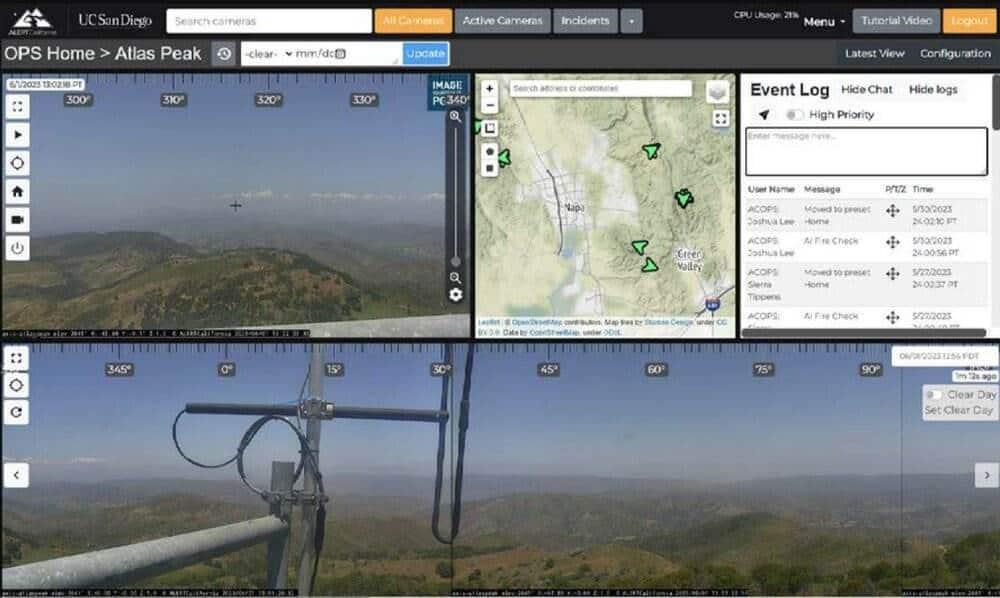 California usa la IA para detectar incendios forestales